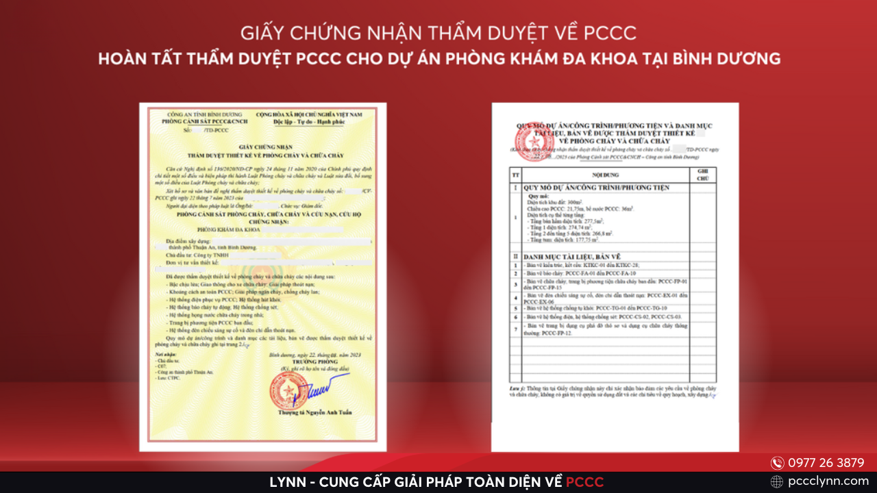 PCCC LYNN THẨM DUYỆT PCCC