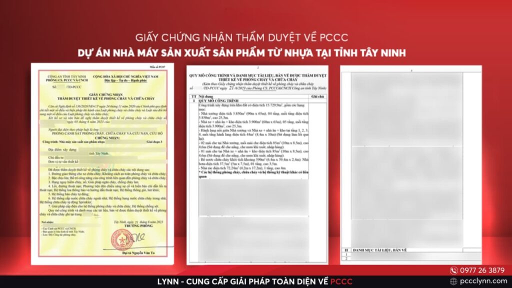 Dự Án Thẩm Duyệt PCCC Cho Doanh Nghiệp Sản Xuất Sản Phẩm Từ Plastic