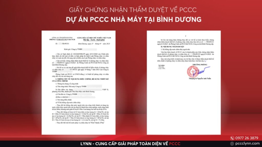 Dự Án Thẩm Duyệt PCCC Về Lĩnh Vực In Ấn
