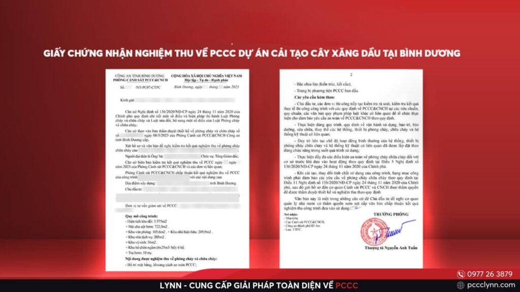 Hoàn Tất Nghiệm Thu PCCC Cây Xăng Tại Bình Dương