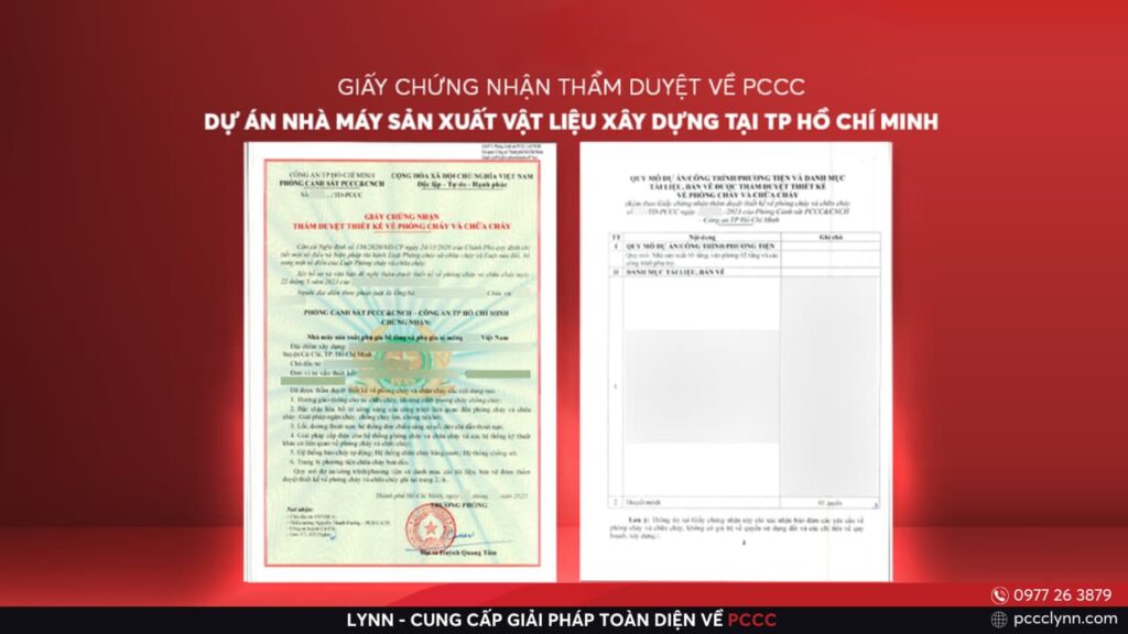 Dự Án Thẩm Duyệt PCCC Về Lĩnh Vực Sản Xuất Phụ Gia Bê Tông Và Phụ Gia Xi Măng