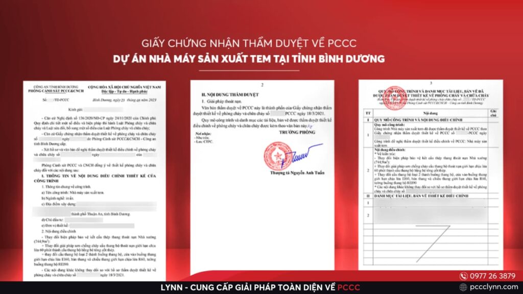 Dự Án Thẩm Duyệt PCCC Về Lĩnh Vực In Ấn