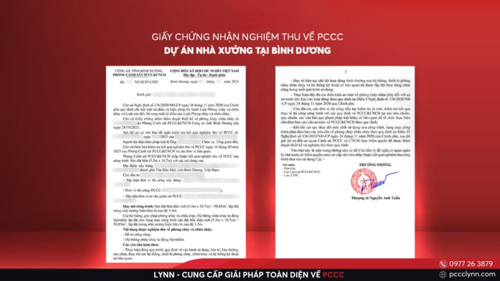 Hoàn Tất Nghiệm Thu PCCC Doanh Nghiệp Trong Lĩnh Vực Sản Xuất Sơn
