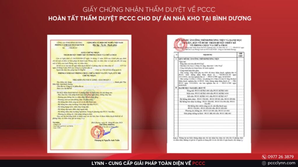 Hoàn Tất Thẩm Duyệt PCCC Cho Dự Án Nhà Kho Tại Bình Dương